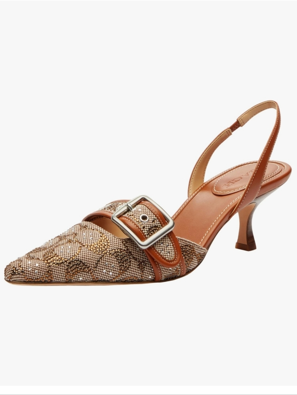 🔥COACH Margot Signature Crystal Slingback Kitten Heel, Sz 10 NEW w/tags - Picture 2 of 10